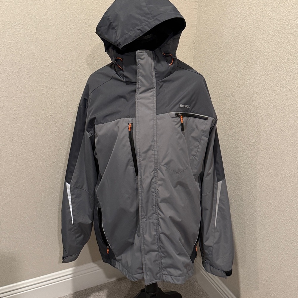 Reebok men’s Two-Tone Gray Hooded Jacket